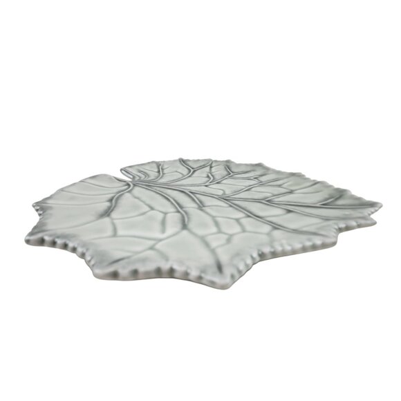 Christian Tortu Paris Leaf Plate VTG Ceramic Botanical Accent French Art Pottery - Picture 2 of 10